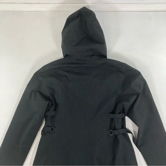 ATHLETA Midtown Rain Trench Coat Hooded | Dark Gray | Women’s Size M Waterproof - Picture 16 of 16